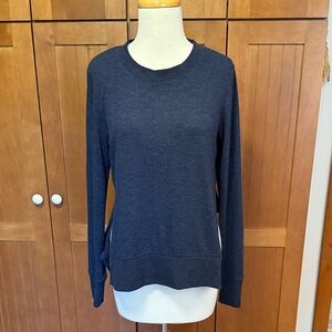 All Navy Long Sleeve Crew Neck Top